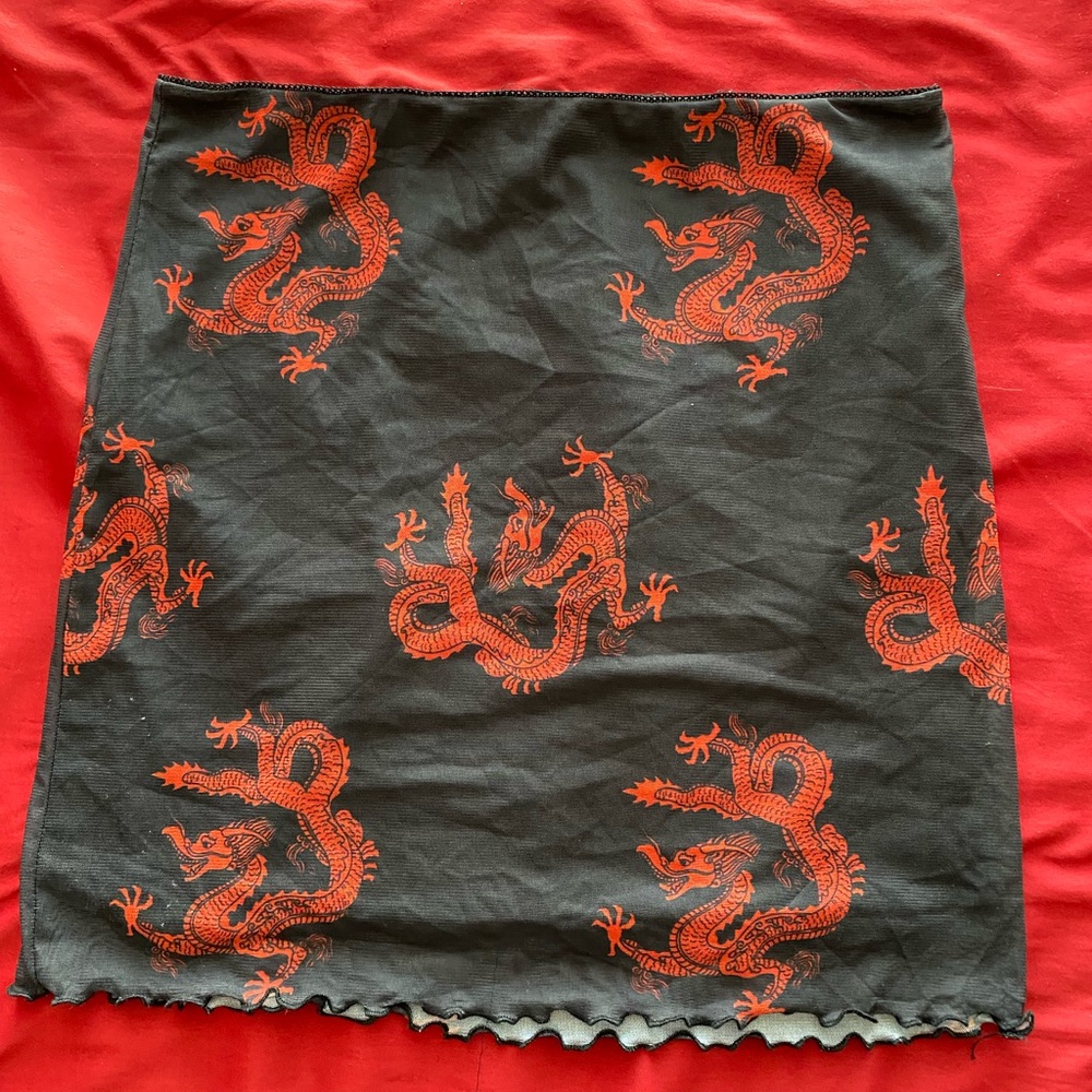 Red Dragon Mini Skirt 🐉